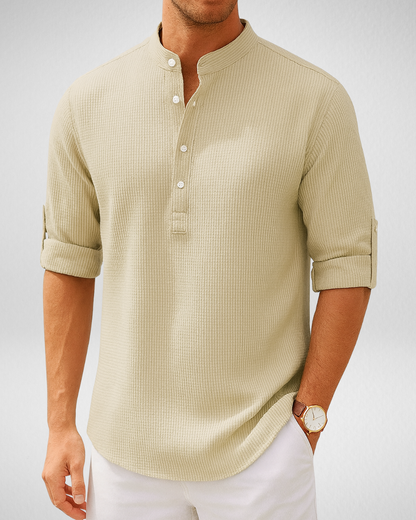 Heren Overhemd Henley - Luchtig - Zomer Essentials
