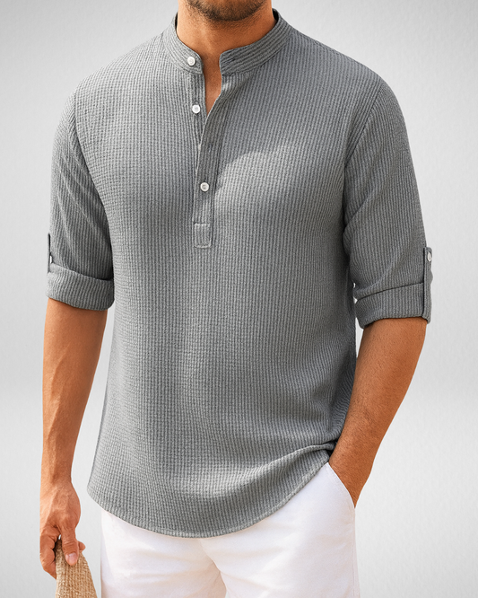 Heren Overhemd Henley - Luchtig - Zomer Essentials