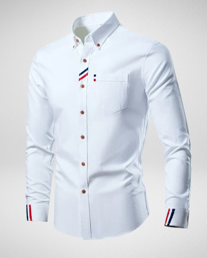 Heren Overhemd – met Borstzak – Casual & Zakelijk