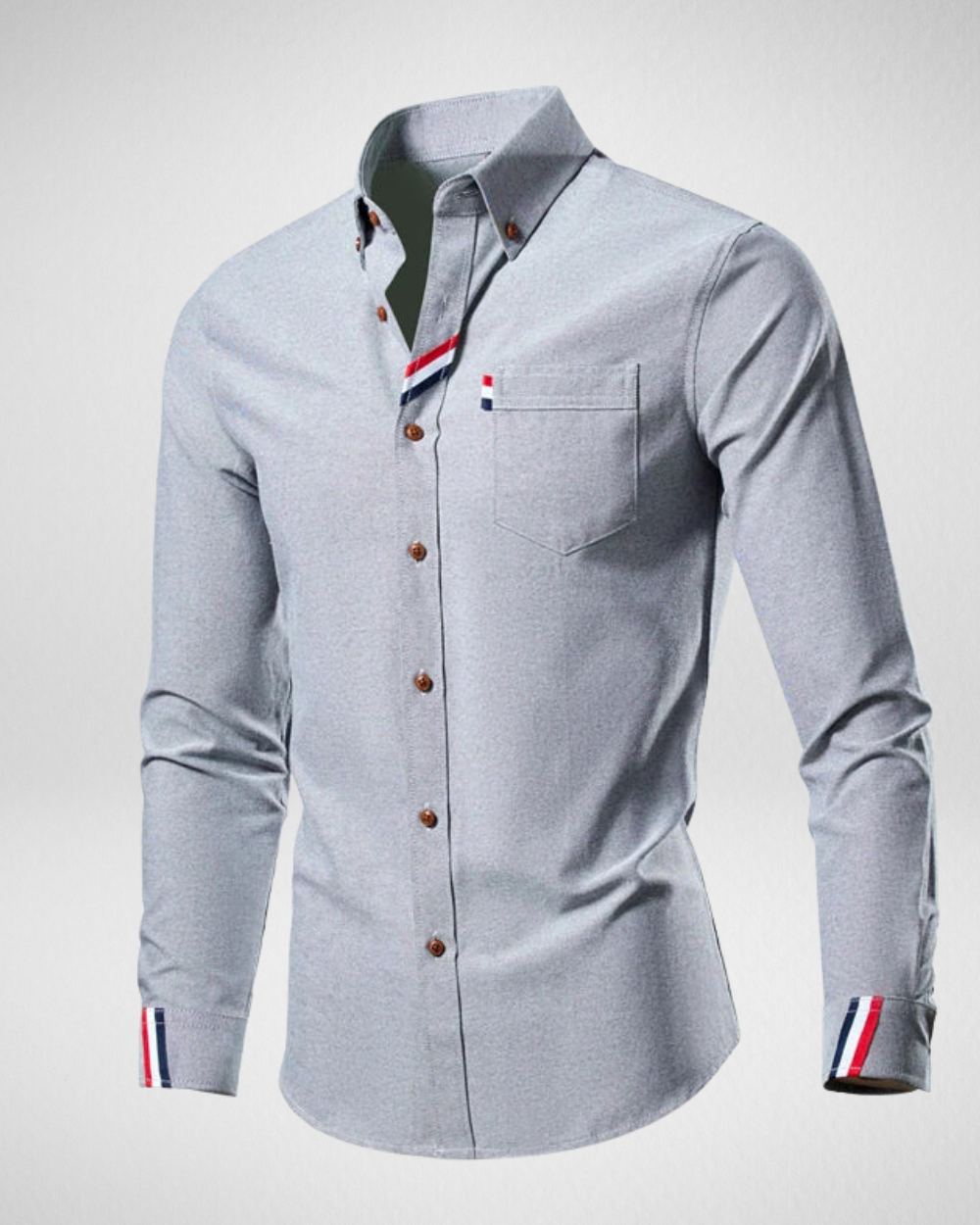 Heren Overhemd – met Borstzak – Casual & Zakelijk