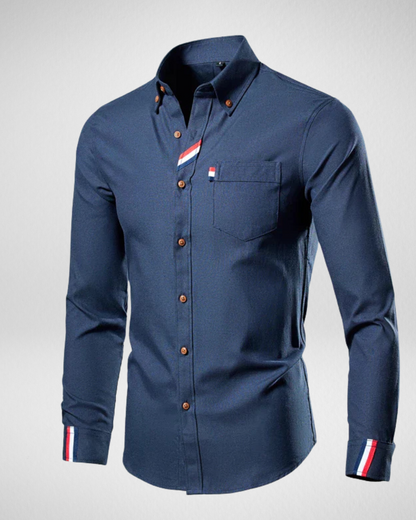 Heren Overhemd – met Borstzak – Casual & Zakelijk