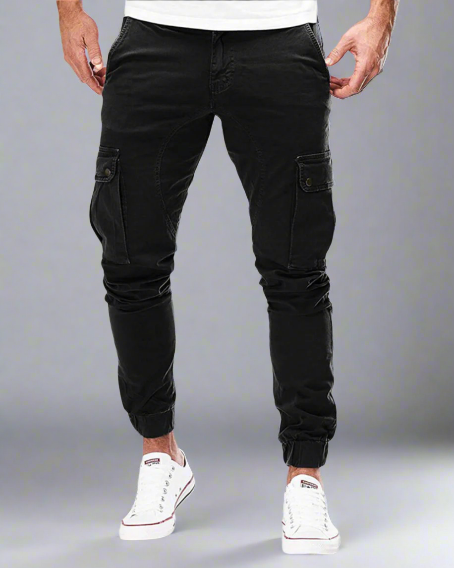 Heren Jogger Cargo Broek – Slim Fit met Trekkoord
