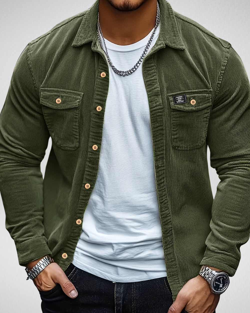 Corduroy Heren Overhemd – Overshirt