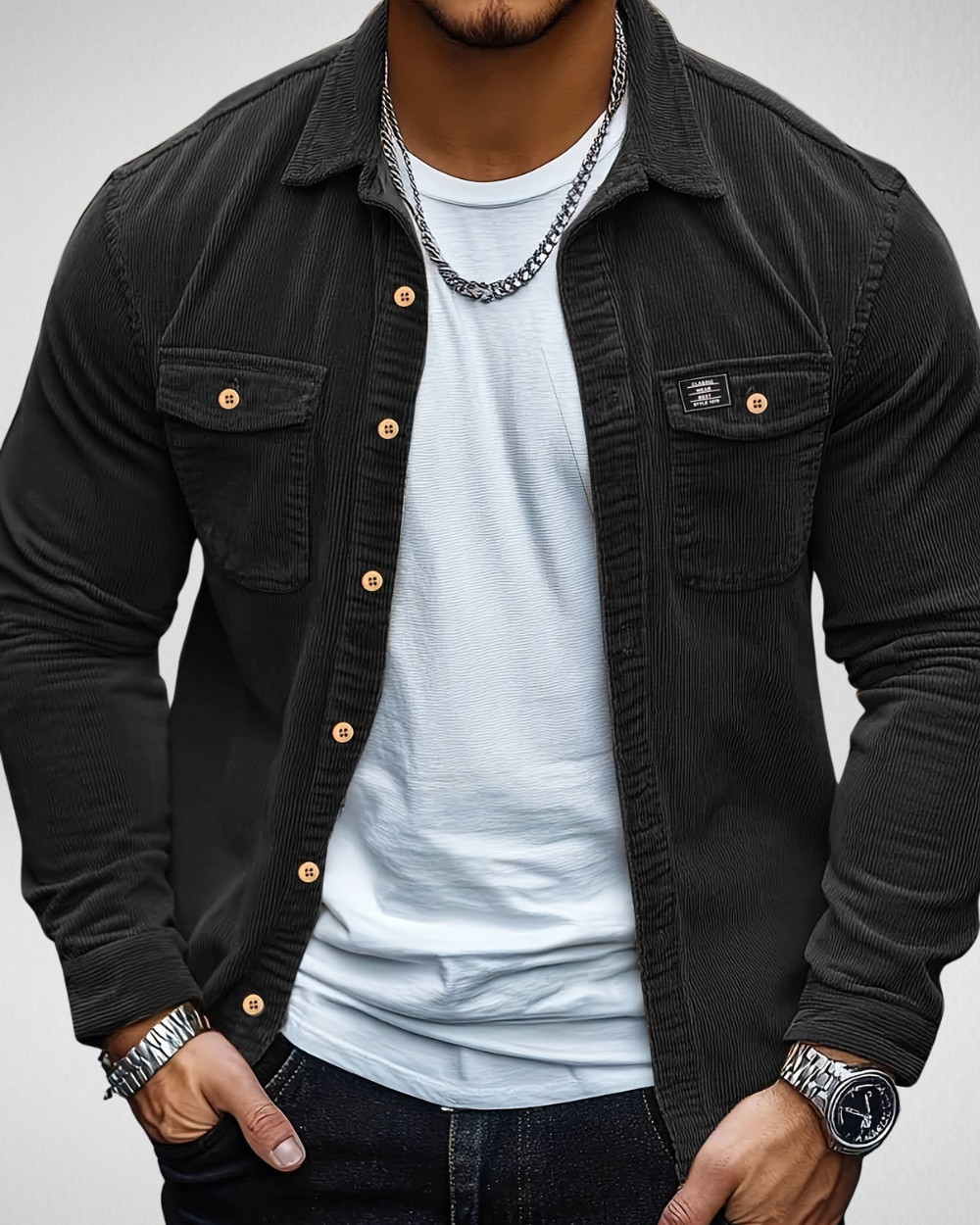Corduroy Heren Overhemd – Overshirt