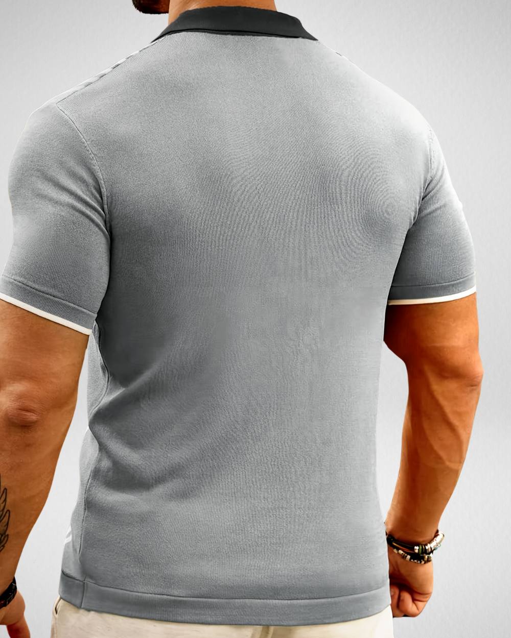 Gebreid Heren Shirt Zomer – Overhemd - Korte Mouwen