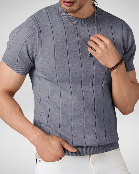 Gebreide Zomer Top - T-Shirt - Korte Mouwen