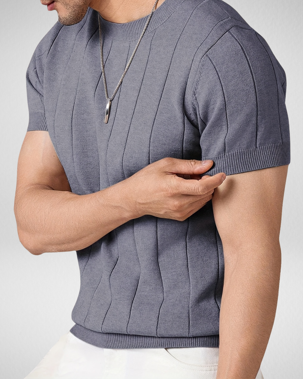 Gebreide Zomer Top - T-Shirt - Korte Mouwen