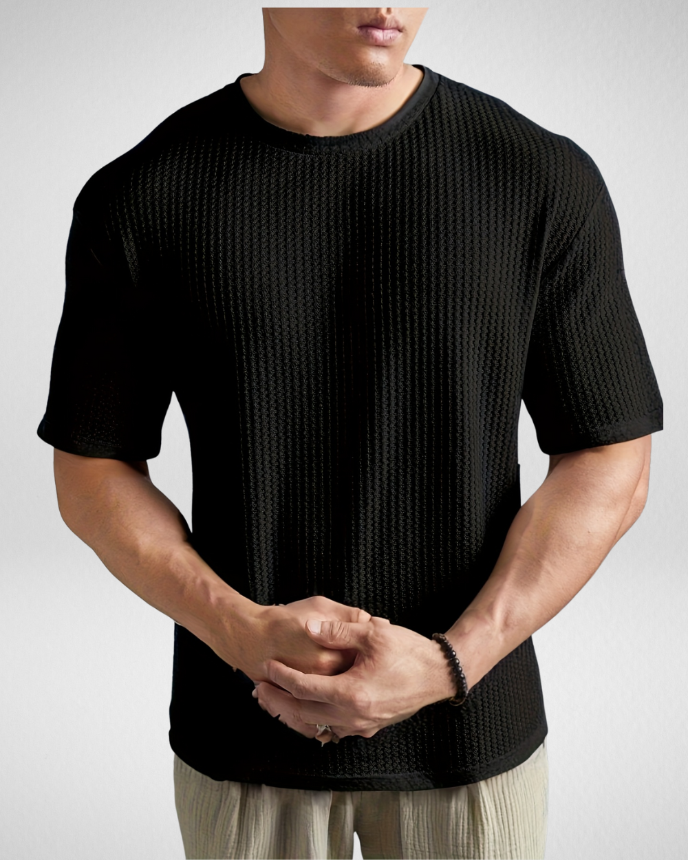 Heren Zomer Shirt - Gebreid - Oversized