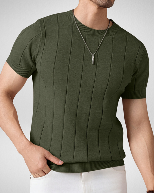 Gebreid T-shirt met Strepen - Zomer