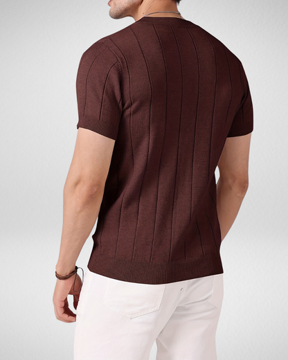Gebreid T-shirt met Strepen - Zomer