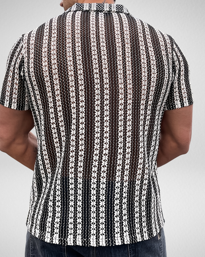 Heren Overhemd Zomer - Met Patroon - Slim-fit
