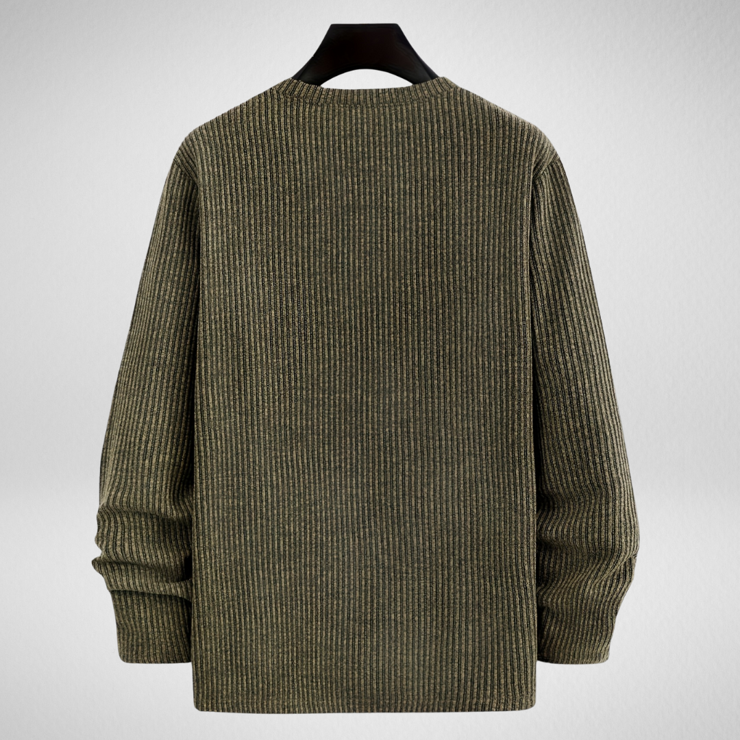Heren Geribbelde Trui – Gebreid ontwerp – Casual herfst stijl