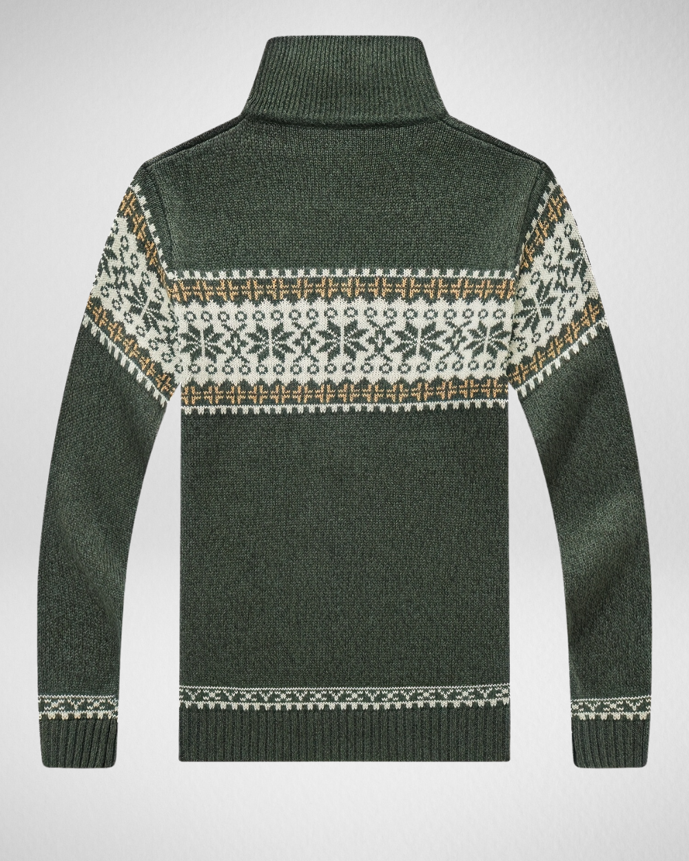 Heren Vest met Rits – Gebreid Motief – Herfst/Winter Laag