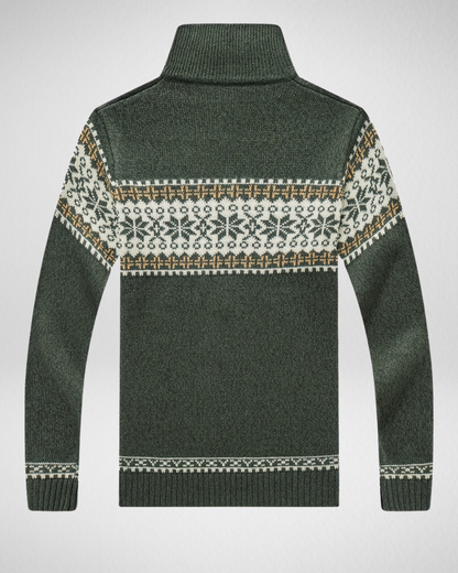 Heren Vest met Rits – Gebreid Motief – Herfst/Winter Laag