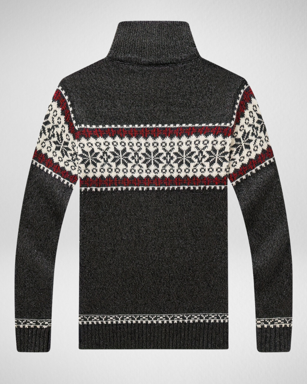 Heren Vest met Rits – Gebreid Motief – Herfst/Winter Laag