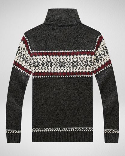 Heren Vest met Rits – Gebreid Motief – Herfst/Winter Laag