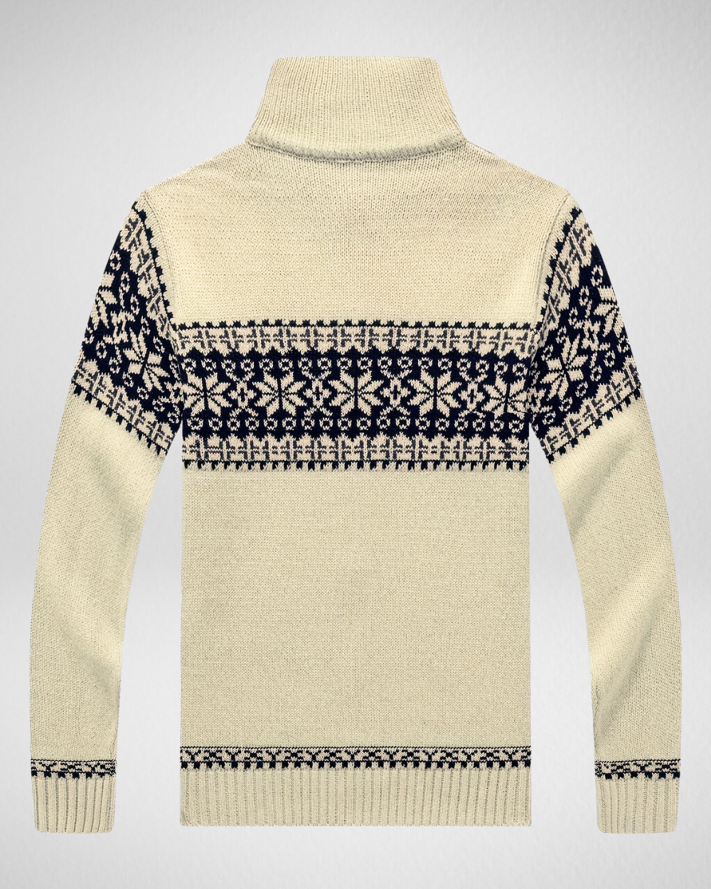 Heren Vest met Rits – Gebreid Motief – Herfst/Winter Laag