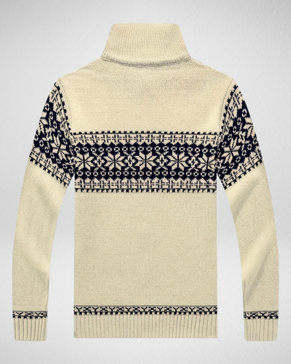 Heren Vest met Rits – Gebreid Motief – Herfst/Winter Laag