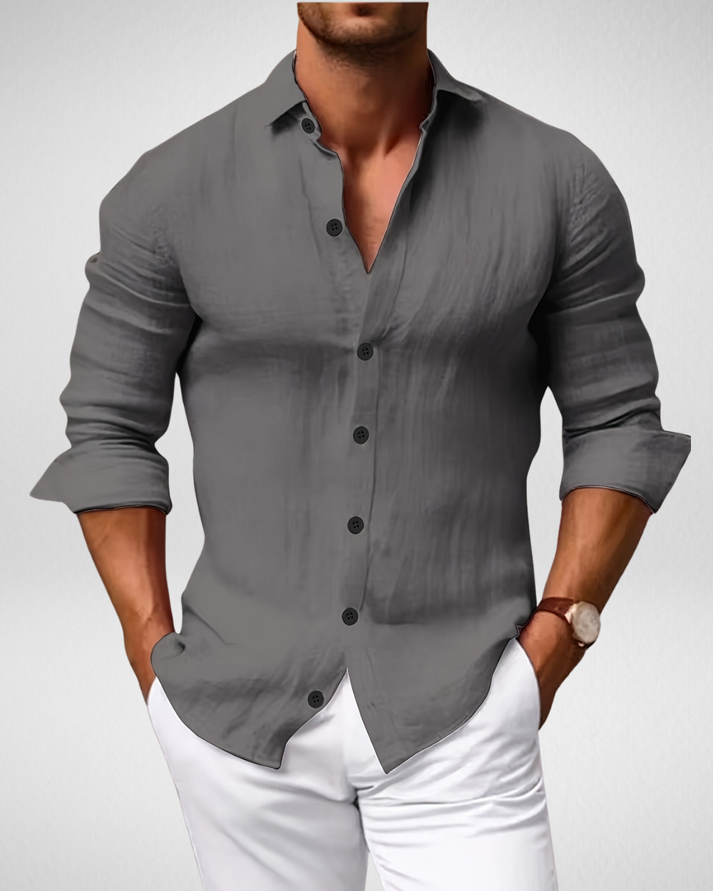 Heren Zomer Overhemd – Knoopsluiting – Tijdloze Look