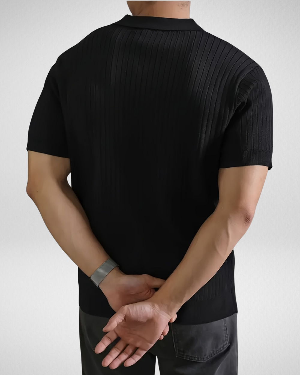 Heren Geribde Polo – Zachte Viscose – Casual All-Season Look