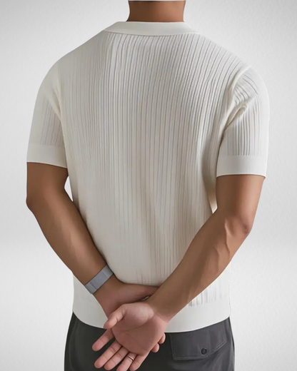 Heren Geribde Polo – Zachte Viscose – Casual All-Season Look