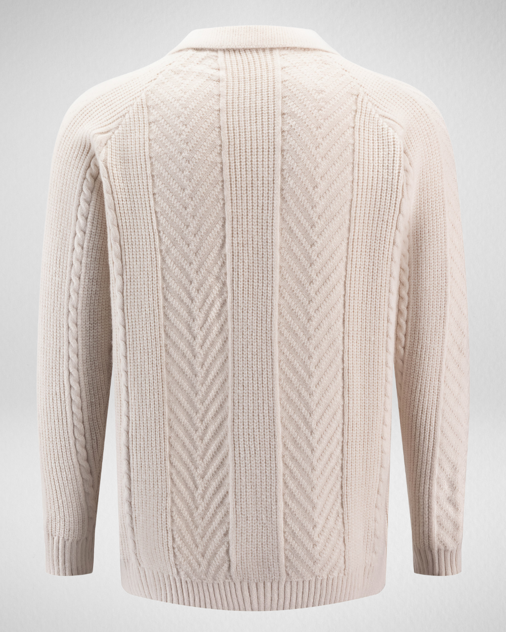 Heren Gebreide Polo Trui – Structuurpatroon – Herfst/Winter