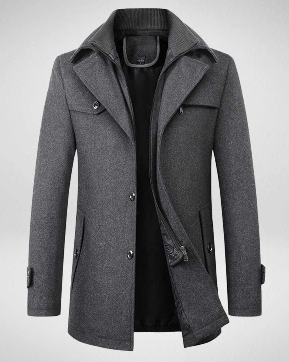 Heren Lange Winterjas – Elegante Mantel – Zakelijk & Casual