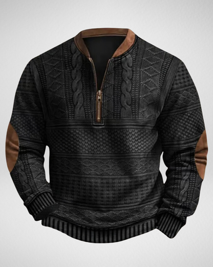 Heren Half-Zip Gebreide Trui – Zacht Comfort – Casual & Dagelijks