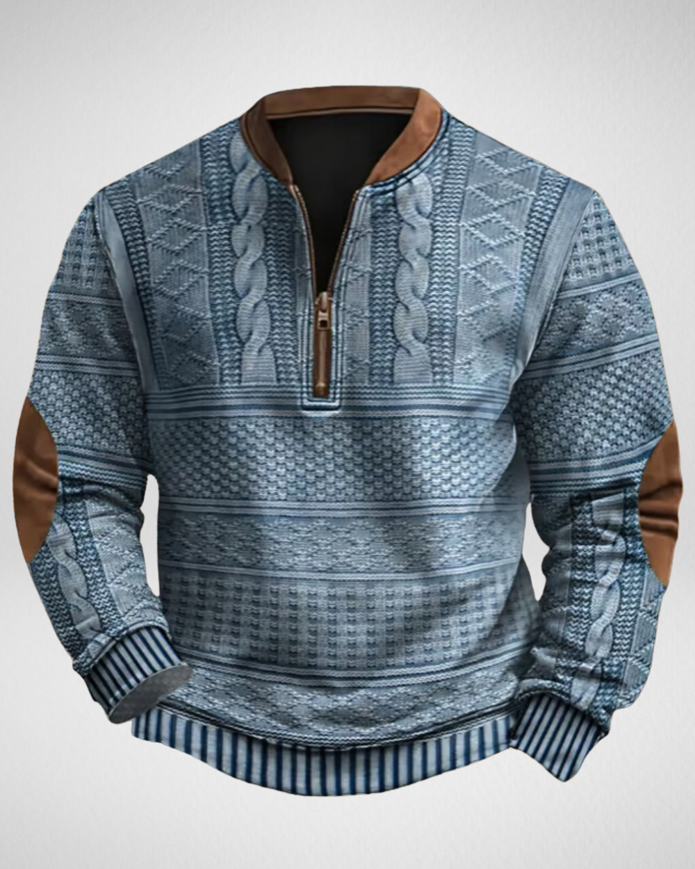 Heren Half-Zip Gebreide Trui – Zacht Comfort – Casual & Dagelijks