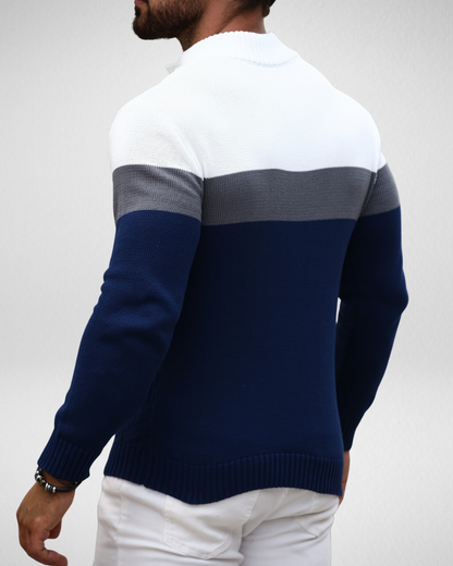 Heren Trui – Geometrisch Breipatroon – Casual Herfst & Winter