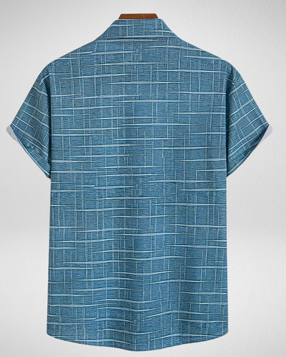 Heren Korte Mouw Overhemd – Geruit Design – Zomer