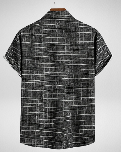 Heren Korte Mouw Overhemd – Geruit Design – Zomer