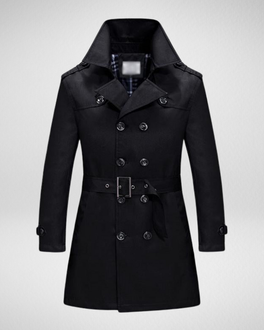 Heren Klassieke Trenchcoat – Slim Fit – Herfst