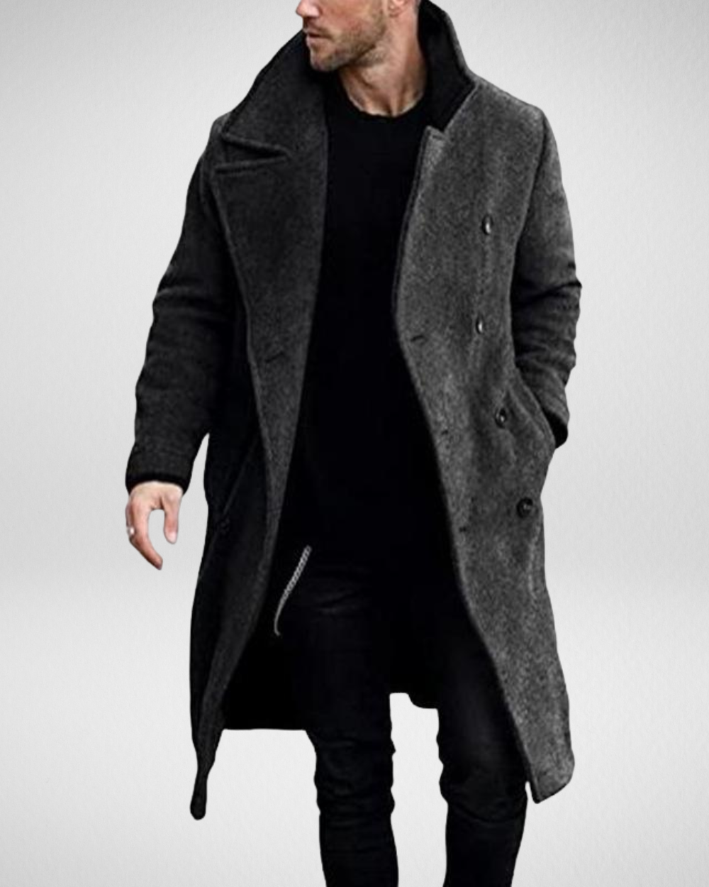 Heren Lange Jas – Stijlvol - Herfst & Winter