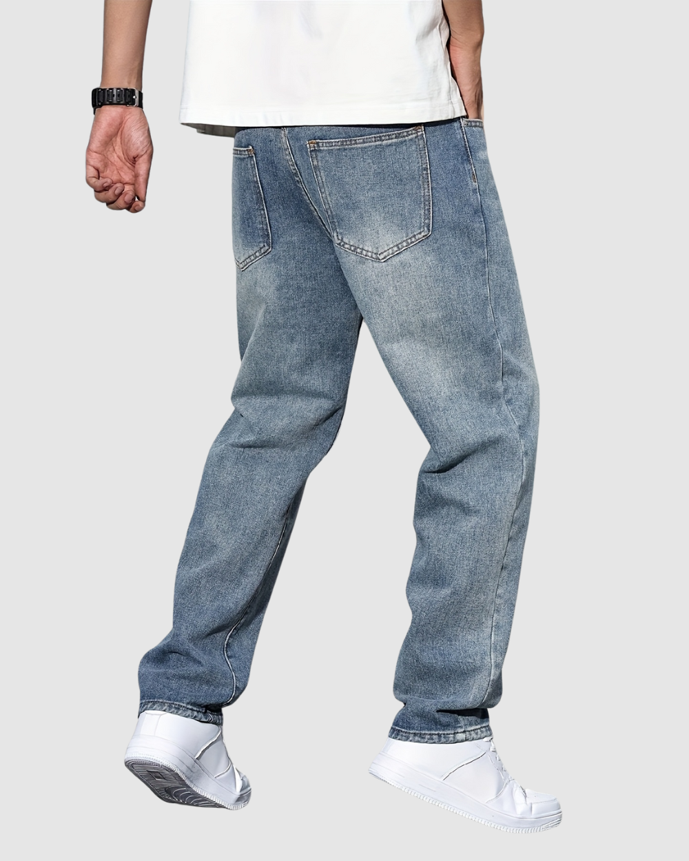 Denim Jeans – Regular Fit – Washed Casual Style