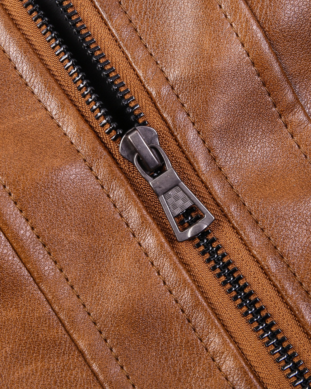 Heren PU Leren Jas – Ritsluiting –  Herfst