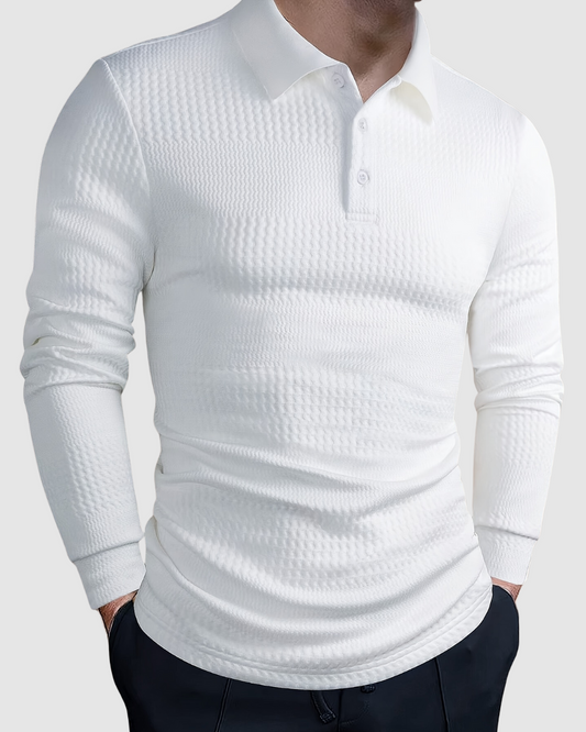 Heren Polo met Lange Mouwen – Slim Fit – Casual Herfst/Winter