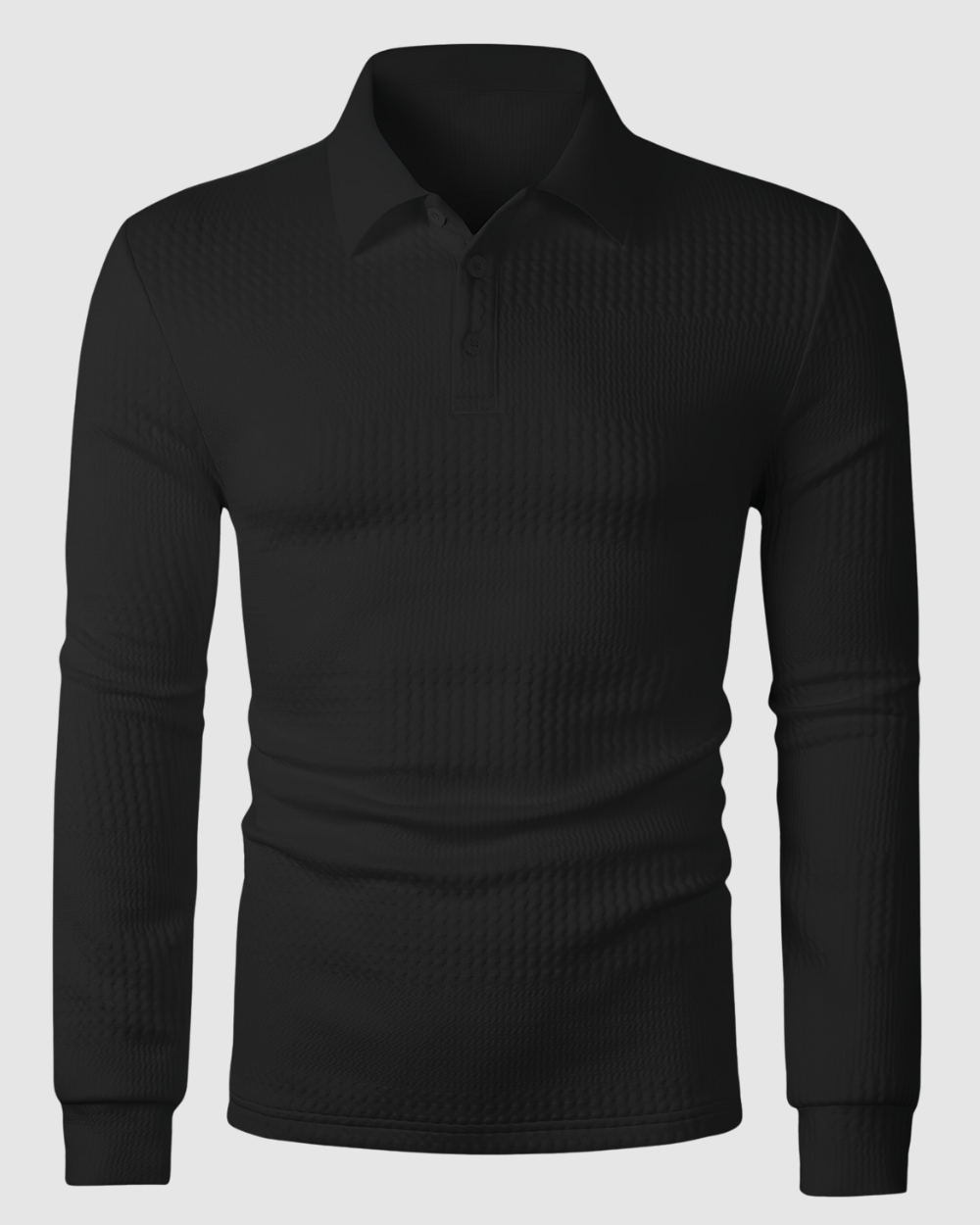 Heren Polo met Lange Mouwen – Slim Fit – Casual Herfst/Winter