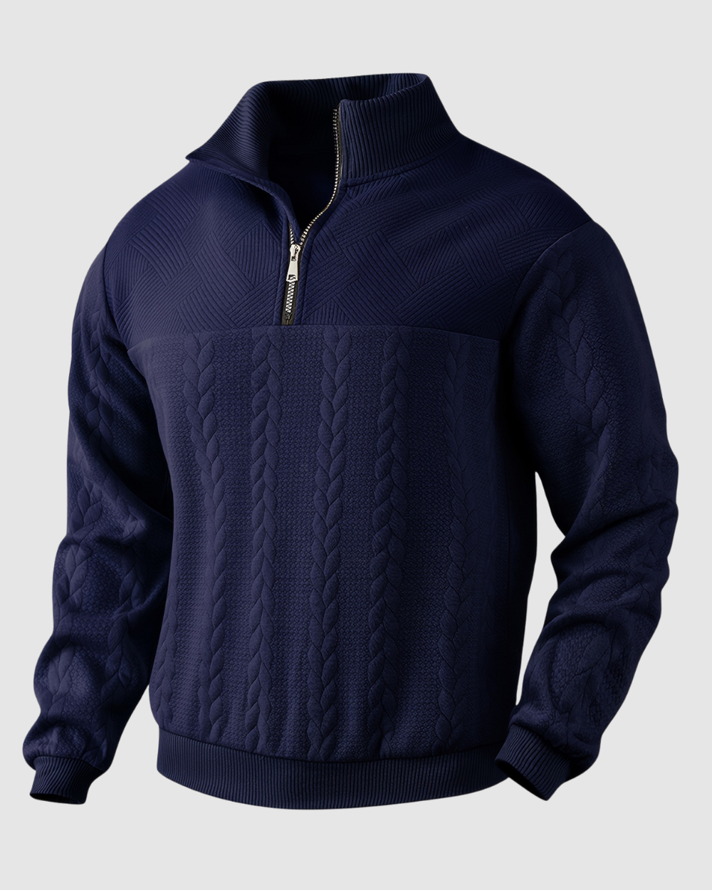 Heren Gebreide Trui - Half-zip - Herfst & Winter