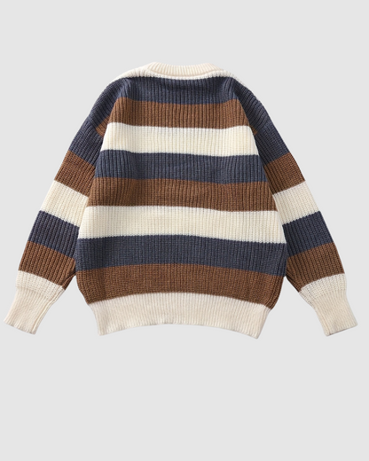 Heren Gestreepte Trui – Casual & Comfortabel - Herfst/Winter