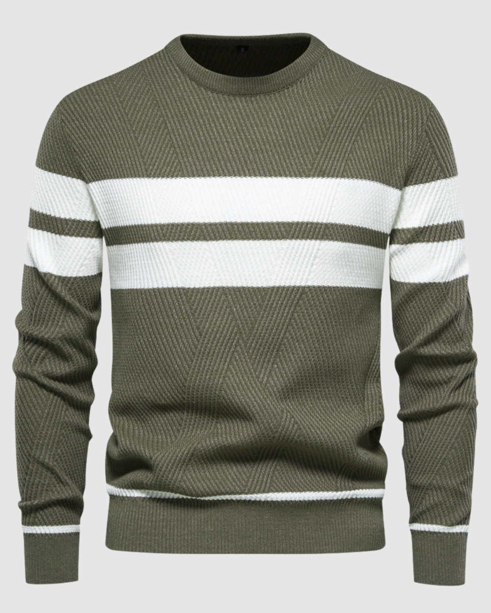 Heren Gestreepte Trui - Ronde Hals – Tijdloos & Casual