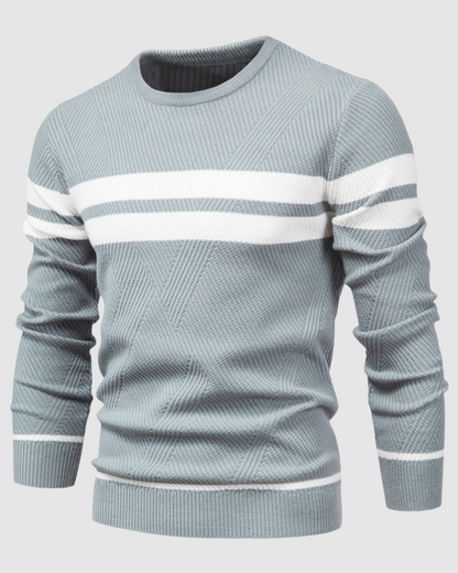 Heren Gestreepte Trui - Ronde Hals – Tijdloos & Casual