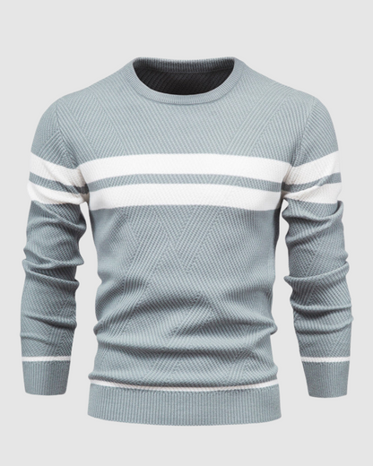 Heren Gestreepte Trui - Ronde Hals – Tijdloos & Casual