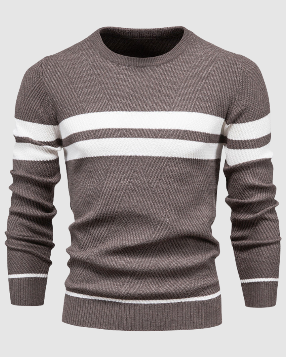 Heren Gestreepte Trui - Ronde Hals – Tijdloos & Casual