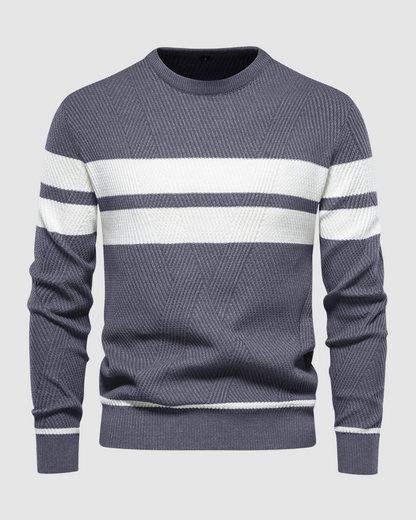 Heren Gestreepte Trui - Ronde Hals – Tijdloos & Casual