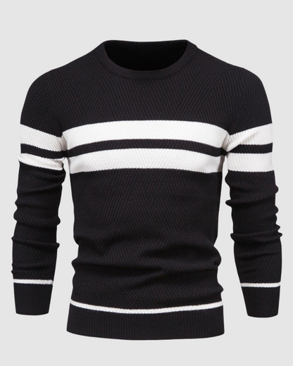 Heren Gestreepte Trui - Ronde Hals – Tijdloos & Casual