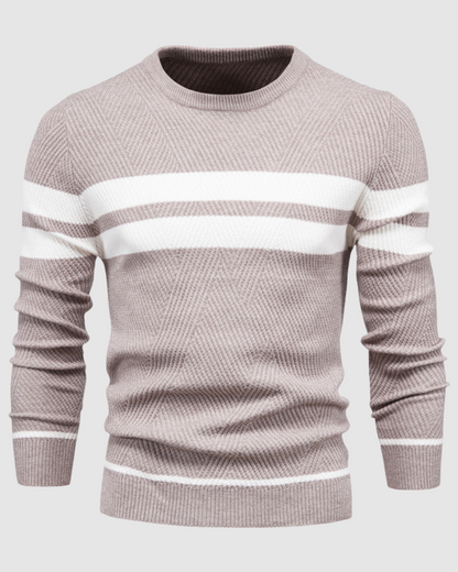 Heren Gestreepte Trui - Ronde Hals – Tijdloos & Casual
