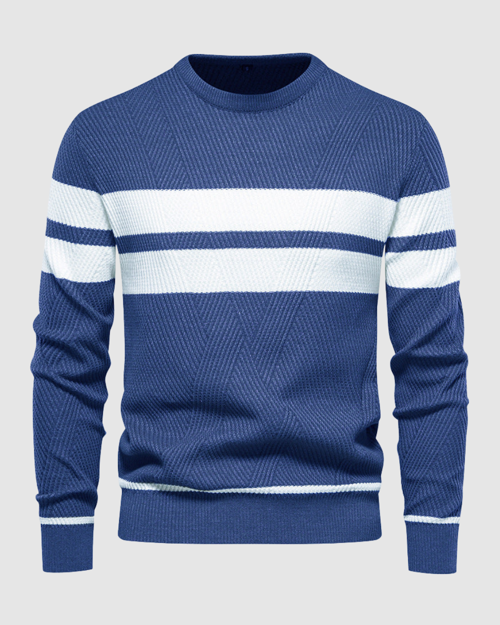 Heren Gestreepte Trui - Ronde Hals – Tijdloos & Casual