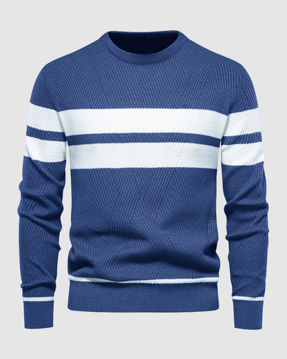 Heren Gestreepte Trui - Ronde Hals – Tijdloos & Casual