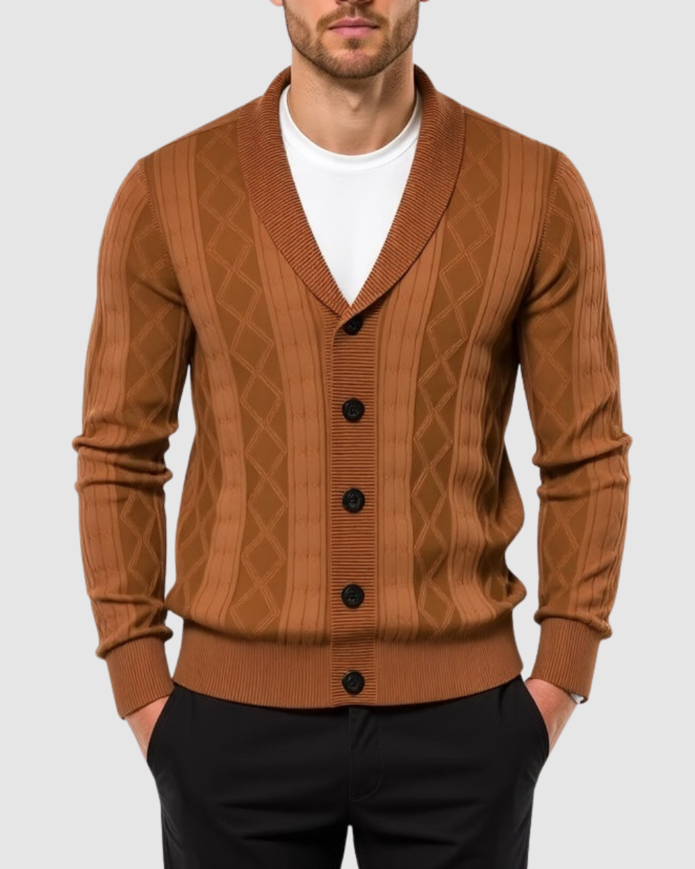 Heren Gebreide Cardigan – Klassiek & Comfortabel